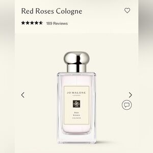 Jo Malone Red Roses Cologne — Pale Pink & Cream Bottle